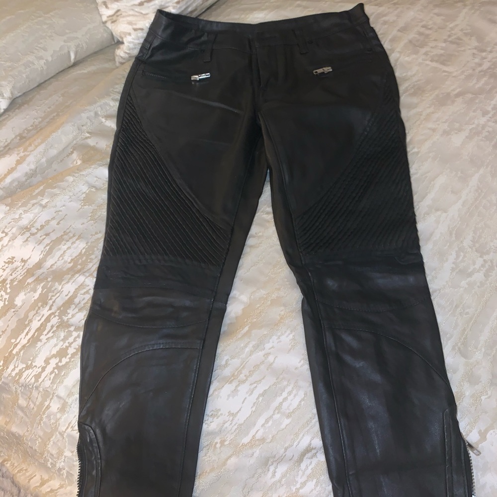 Blank Denim 100% real leather pants